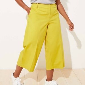 Loft Wide leg pants Chartreuse